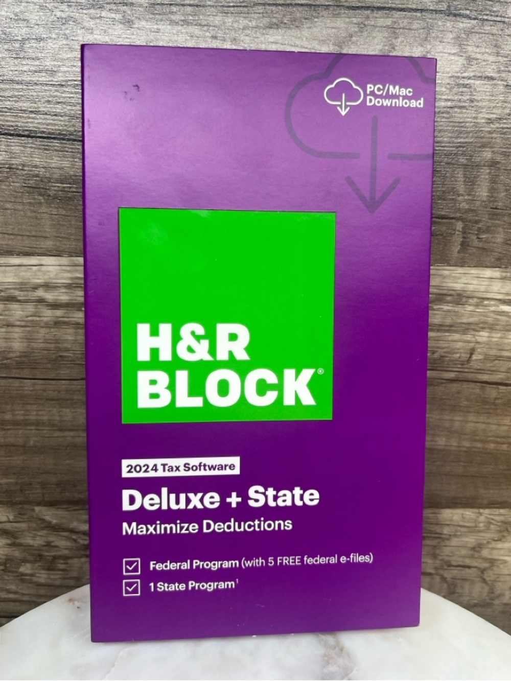 H&R Block Tax Software Deluxe + State 2024 PC/Mac (NEW SEALED BOX)